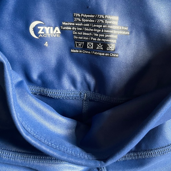 Zyia Blue Metallic Light n Tight Hi-Rise Leggings - Picture 6 of 6